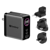 Sandberg Potovalni polnilnik PD140W z displejem