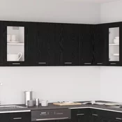 Viseci ormaric s policom Zidne Lyon Crni hrast 80 x 31 x 60 cm