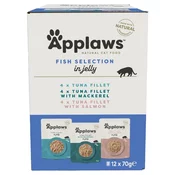 Applaws Fish Selection vrečke za mačke, ribji izbor v želeju 12 x 70 g