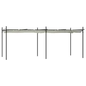 Vidaxl Pergola s pomično streho krem 589x292x230 cm