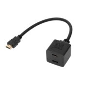 HDMI adapter vtič-2 x vtičnica na 30 cm kablu