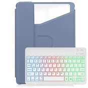 INF 360° vrtljivo stojalo Bluetooth tipkovnica, združljiva z iPad Pro 11 (2024) - sivka vijolična, (5000080111)
