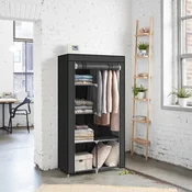 Songmics Omara 88x45x168 cm Črna