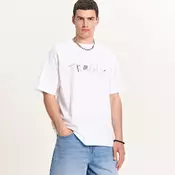 Cropp - Bela majica s printom - white