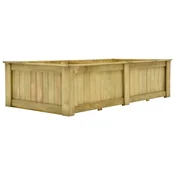 Vidaxl Dvignjeno cvetlično korito 196x100x50 cm impregnirana borovina