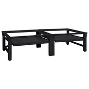 Pedestal za perilicu rublja 2 pcs Crna 124,5 x 61,5 x 32,5 cm