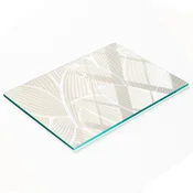 shumee Kuhinjska večnamenska dekorativna tabla iz kaljenega stekla z vzorcem listov 80x52 cm
