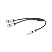 shumee Adapter 3,5 stereo vtič - 2x 3,5 stereo vtičnica slim vitalco (A2)
