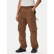 G-Star Raw Hlače iz tkanine R-3N D25224-D191 Rjava Straight Fit