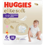 Nocne pelene Huggies Elite Soft - Velicina 6, 15-25 kg, 32 komada