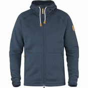 Fjällräven Majica s kapuljačom na otvorenom Övik Fleece Navy M