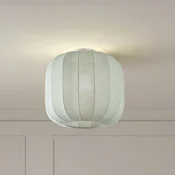 Stropna svetilka Lindby Helin, modra, tkanina, O 35 cm - Dnevna soba/jedilnica - Skandinavski - svetlo modra - Tkanine/tekstil
