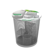 Komplet za pisarno kovinski lebez srebrn 4-delni 80441s LEBEZ