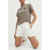 Kratke hlače Napapijri M-Aberdeen ženske, bež barva, NP0A4I51N1A1