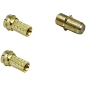 BKL Electronic BKL Electronic 0403532 set F- konektorja pozlačeno Priključki: F-vtič\, F-vtičnica\, F-vtičnica\, F-vtič Premer kabla: 7 mm 1 set, (20432045)