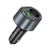 Hoco Avtomobilski polnilnik Hoco USB-A + USB-C + vtičnica za vžigalnik PD QC3.0 3A 35W Z56, črn
