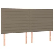 Greatstore Posteljno vzglavje 4 kosa taupe 100x5x78/88 cm blago