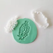 KREATIVNI SLATKIŠI Modla za kolace i ukrase Cvetna grana, 10 cm, Bela
