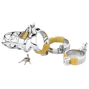 ZENN Cock Cage Metal with three Cockrings