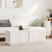 Stolic za kavu bijeli 110x50x40 cm od masivne borovine