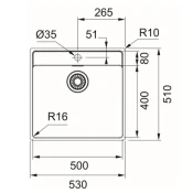 FRANKE Kuhinjsko korito MRX 210-50 TL 127.0531.852 + SIFON