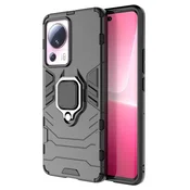 HURTEL Ring Armor etui za Xiaomi 13 Lite pancirni ovitek magnetni nosilec obroč črn