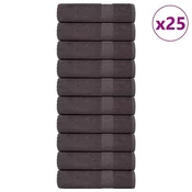 shumee vidaXL Kopalne brisače 25 kos FROGN antracit 100x150 cm 100% bombaž
