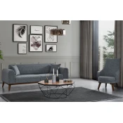 Atelier del Sofa Trosed na razvlacenje Cofi 90x80x222cm Svetlosivi