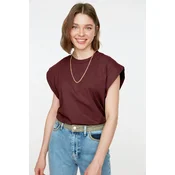 Trendyol Milla Ženska majica TWOSS20TS0021, Bordo