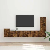 Set TV komoda Zidne 3 pcs Dimljeni hrast Konstruirano drvo