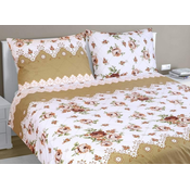Dvoposteljna bombažna odeja - 200x220, 2 kosa 70x90 cm (širina 200 cm x dolžina 220 cm) - Roza rjava
