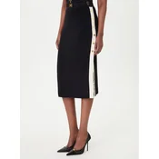 Elisabetta Franchi Midi krilo GK-27S-61E2-V340 Črna Regular Fit
