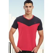T9591 DEWBERRY MENS T-SHIRT-BURGUNDY