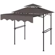 Homestar Paviljon za žar 242x149x248 cm rjave barve