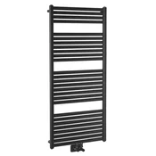 TONDI kopalniški radiator 600x1330 mm, centralni priključek, črna mat - Črna mat barva - 600x1330 mm - Aqualine - TONDI - 24 - Jeklo - Oblika H - Oblika H - 600 - 1330 - 7.2 - 14