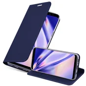 Cadorabo CADORABO Samsung Galaxy S8 PLUS v klasična temno modra - Zaščitni ovitek z magnetnim zapiranjem, stoječo funkcijo in režo za kartice, (20563564)