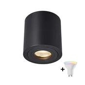 Zuma Line ACGU10-159-N - LED RGBW prigušiva spot svetiljka 1xGU10/6W/230V IP44 crna + daljinski upravljac