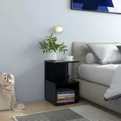 Vidaxl vidaXL Nočne omarice, komplet 2 kosov, črne, 35x35x55 cm
