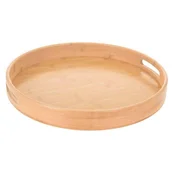 Excellent Houseware Okrogel bambusov pladenj z ročaji 40 cm