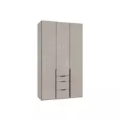 Ormar Sa Klasicnim Staklenim Vratima New York 135/236/58 cm siva, sahara