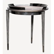 Casa Padrino luxury 3-legged side table gray/black/bronze A� 53 x H. 55.16 cm - Round living room side table - Hotel table - Living room furniture - Hotel furniture - Luxury quality