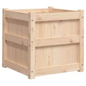 Vidaxl Vrtno cvetlično korito 50x50x50 cm trdna borovina