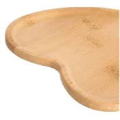 Northix Bambusov pladenj za prigrizke v obliki srca, 15x15 cm