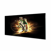 tulup.si Zidna obloga za kuhinju Bike črno ozadje 120x60 cm