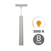 LED viseča svetilka cev bela 10W 3000K tip B topla za magnetne tirnice SMART TRACK 48VDC