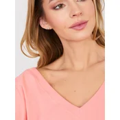 Enobarvna bluza RUE PARIS, breskev