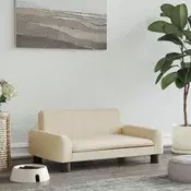 Vidaxl vidaXL Pasja postelja, kremna, 70x45x30 cm, prevlečena s tkanino