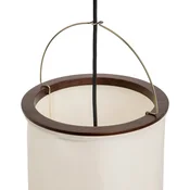 Gubi stoječa svetilka Silk Lantern, bela/črna, svila, E27 - Dnevna soba/jedilnica - Dizajn - bež, črna, oreh - Tkanine/tekstil