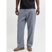 JACK & JONES Kavbojke JJIRON JJCREW siv denim