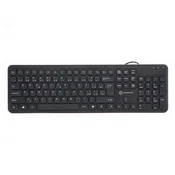 Žična tipkovnica Powerton LIFE SLIM - CZ/SK, črna (PC)